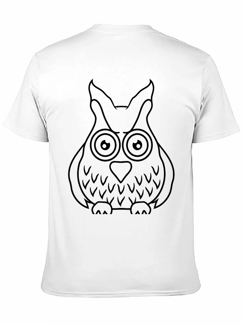 Mens Black Owl Graphic T-Shirt