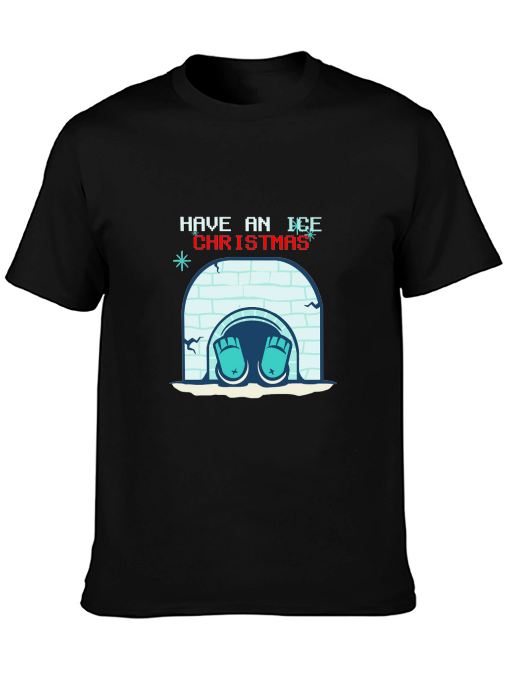 Ice Christmas Graphic Tee - Holiday Humor T-Shirt