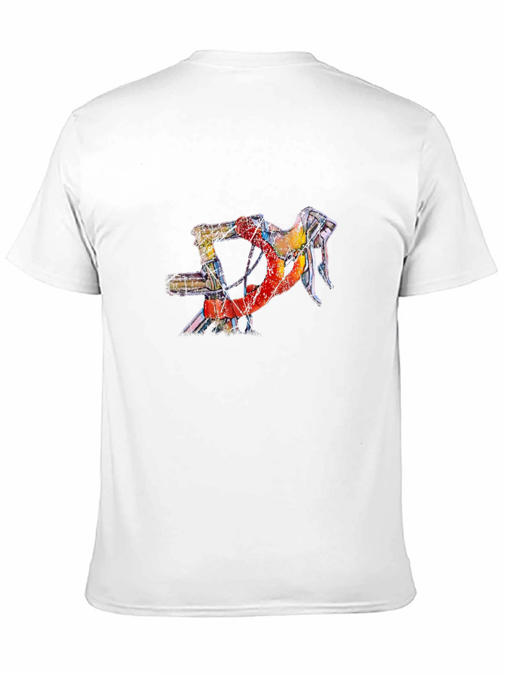 Abstract Bicycle Handlebar Graphic Tee - Black