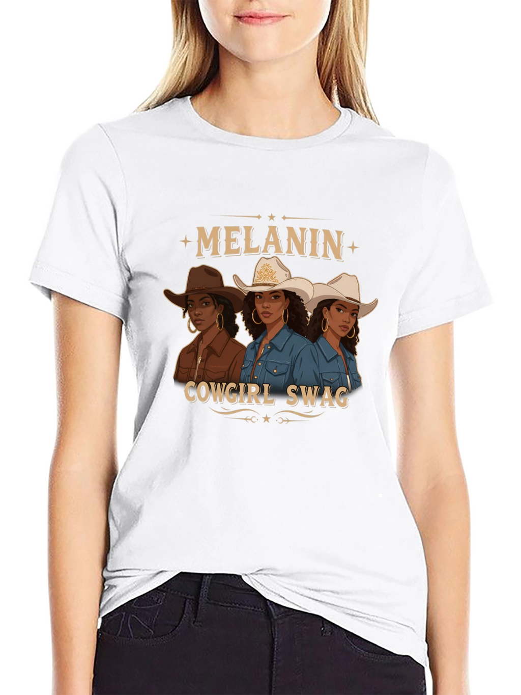 Melanin Cowgirl Swag Graphic Tee