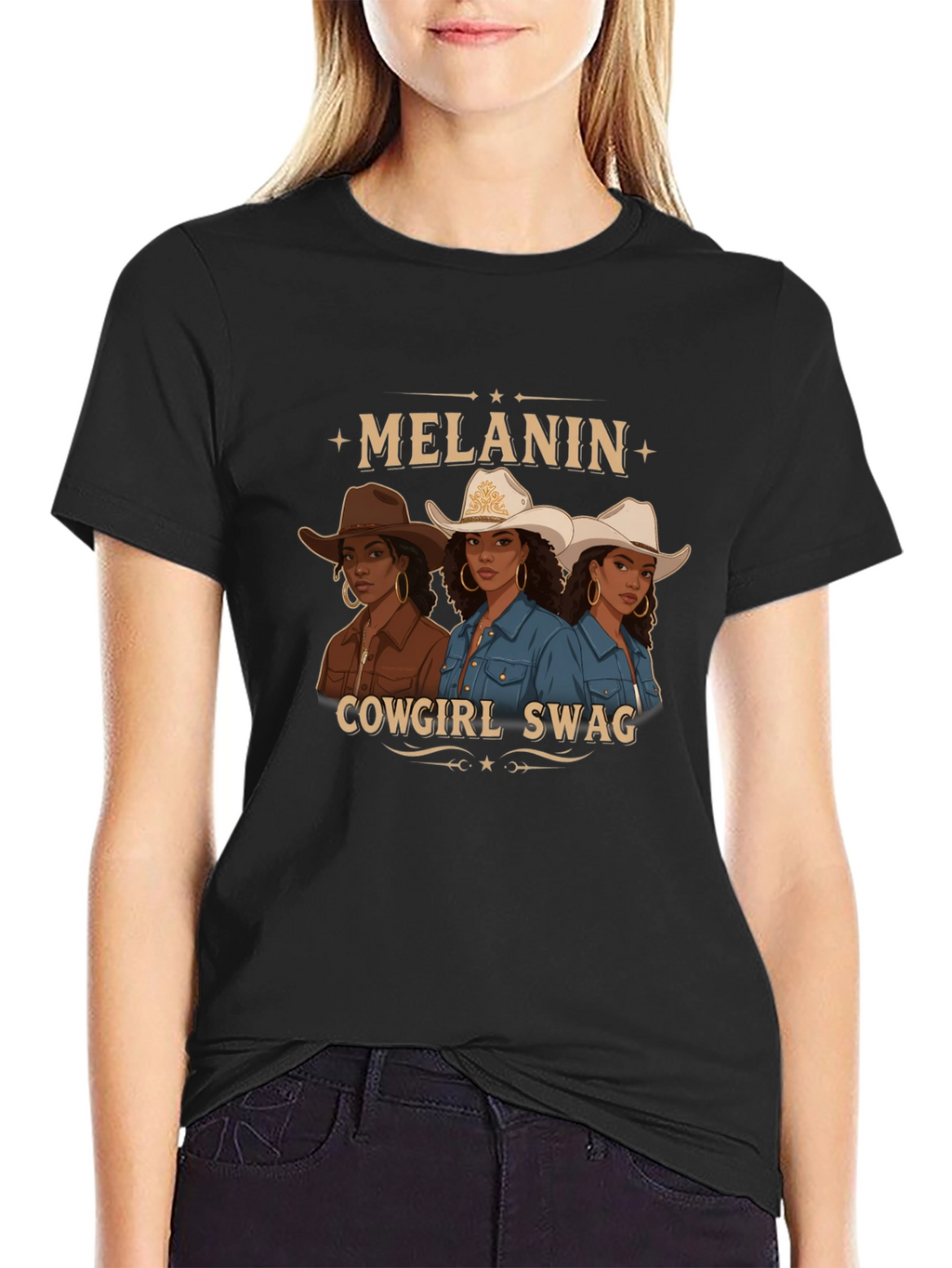 Melanin Cowgirl Swag Graphic Tee