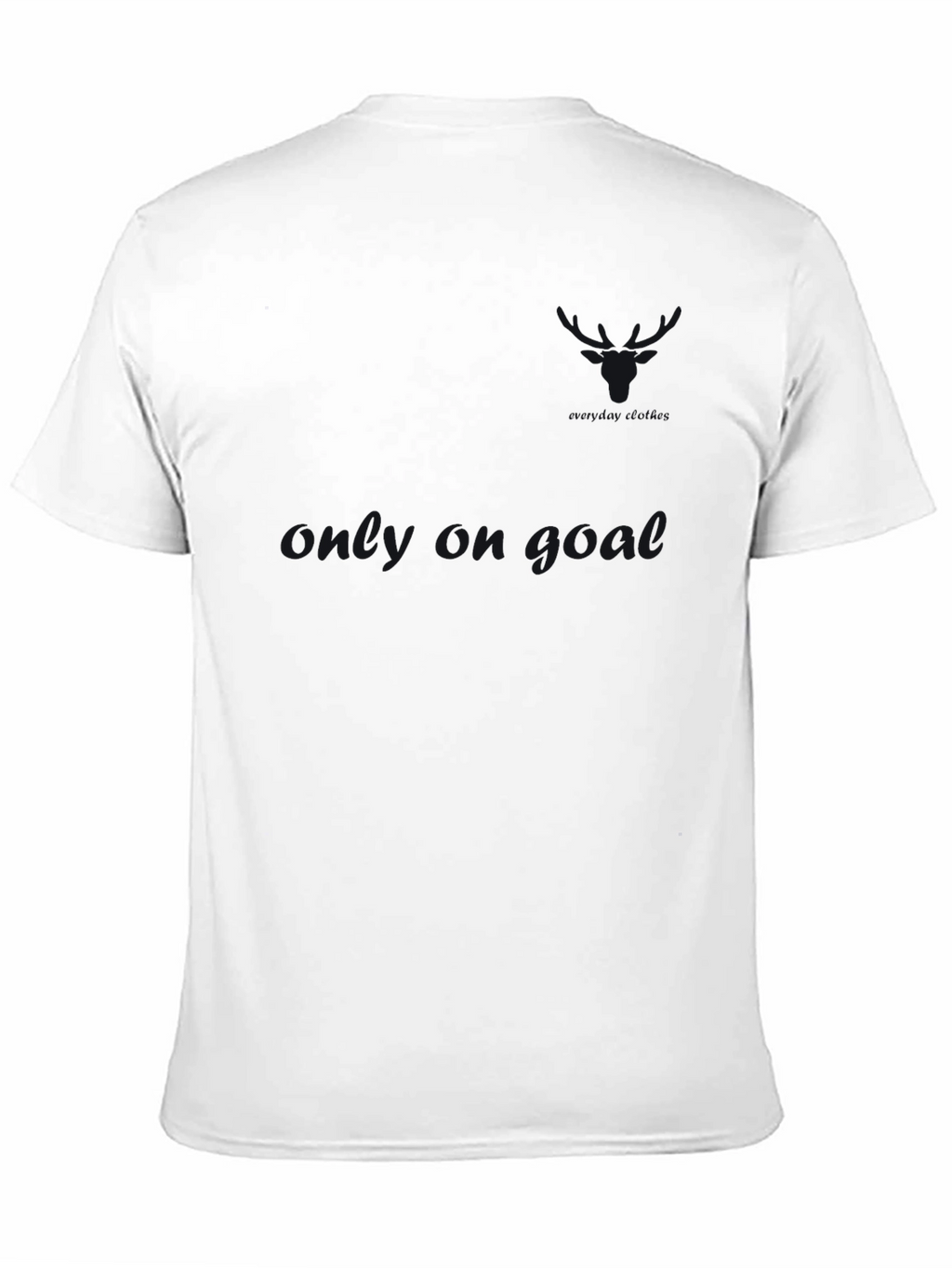 Mens Solid Black Casual T-Shirt