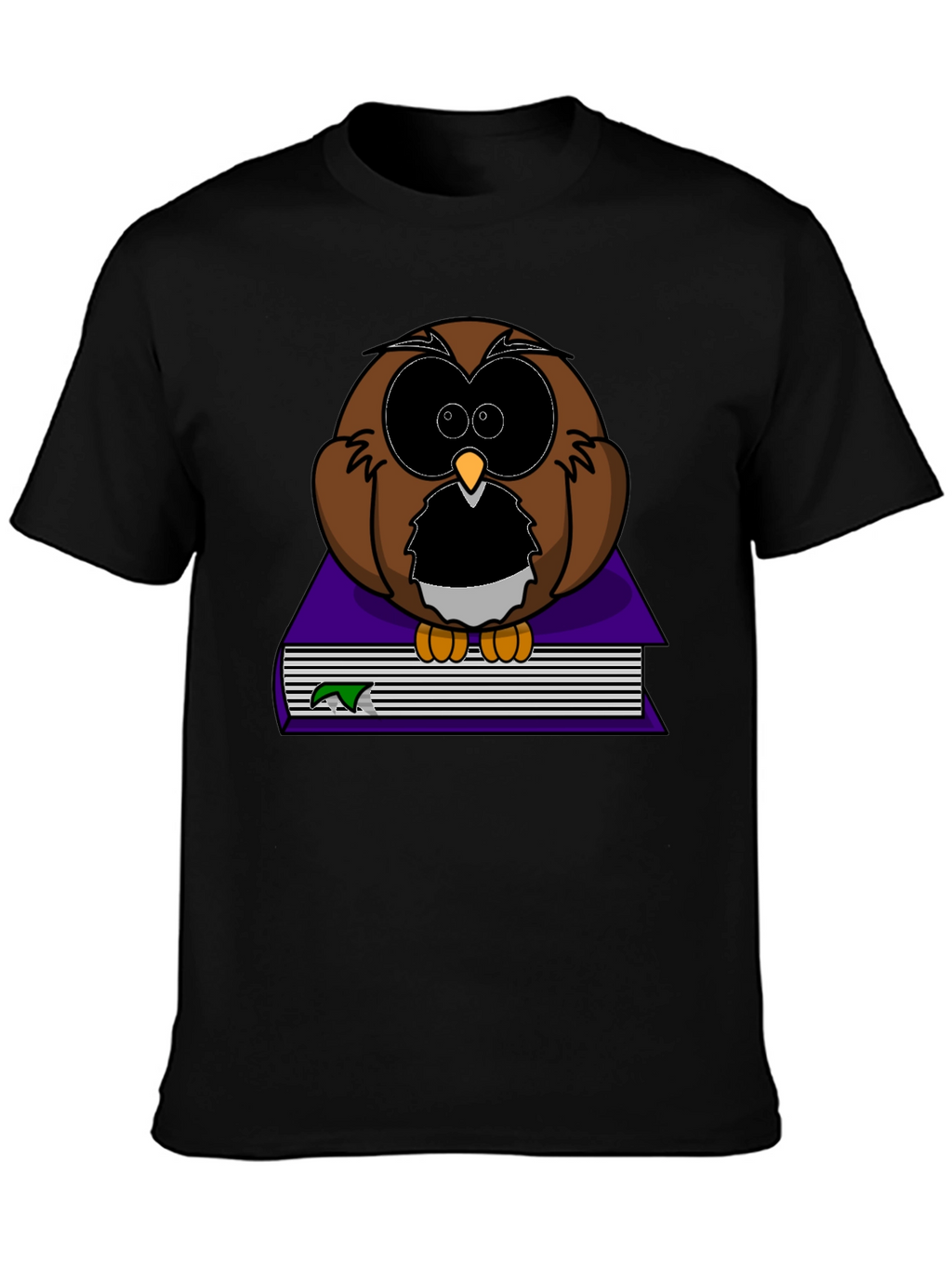 Owl on Book Graphic Tee - Black