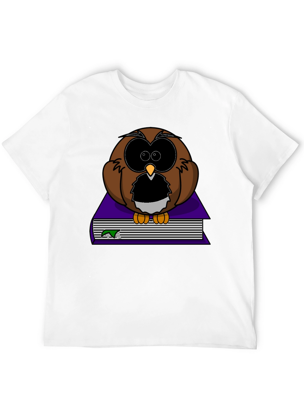 Owl on Book Graphic Tee - Black