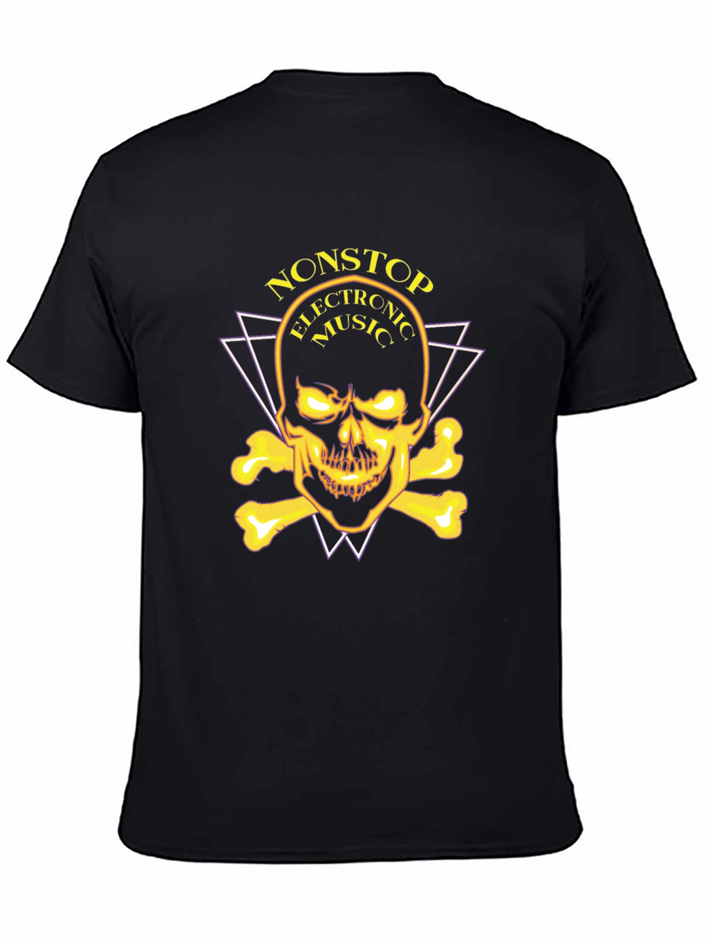 Nonstop Electronic Music Skull Graphic Tee