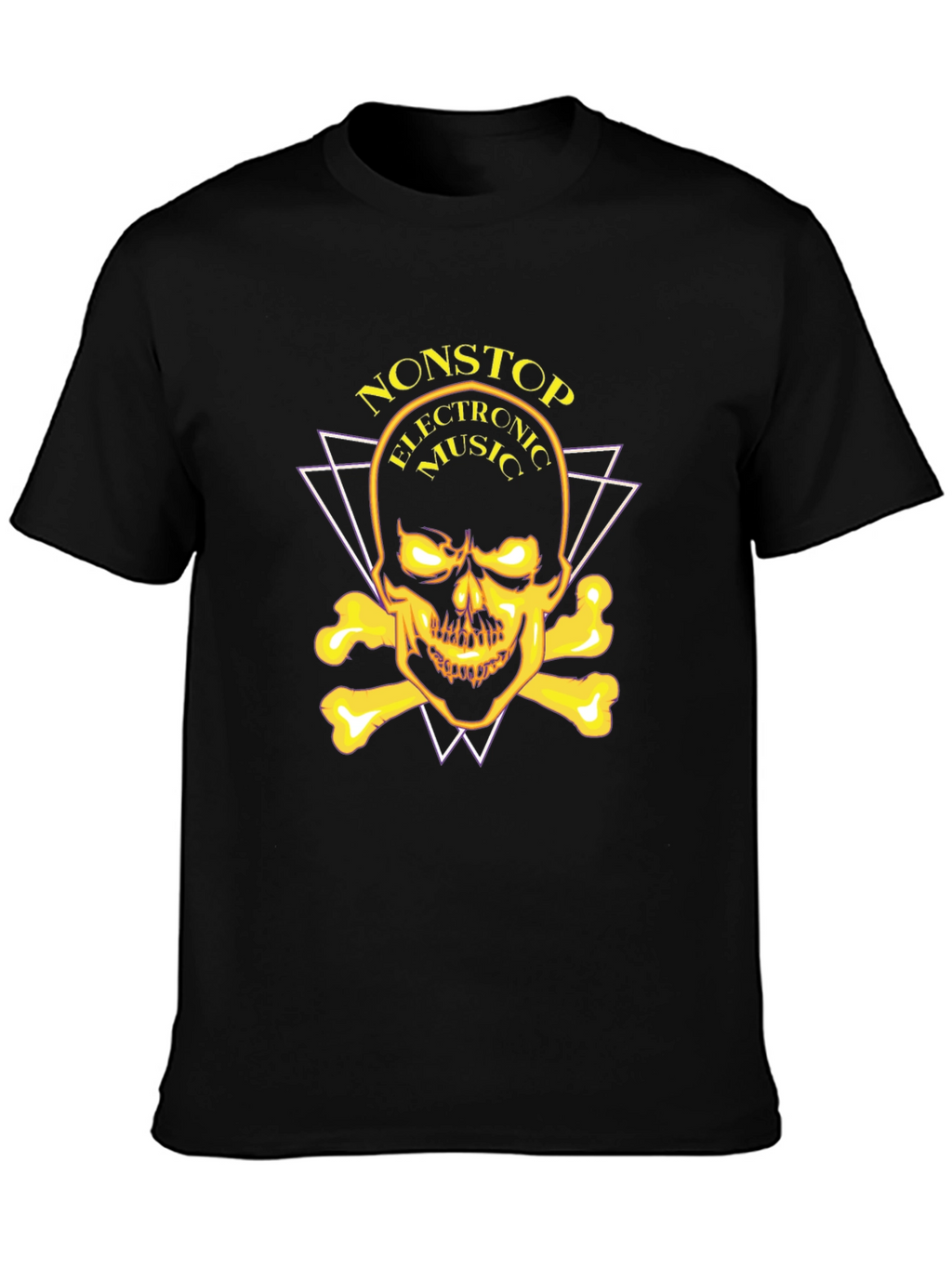 Nonstop Electronic Music Skull Graphic Tee
