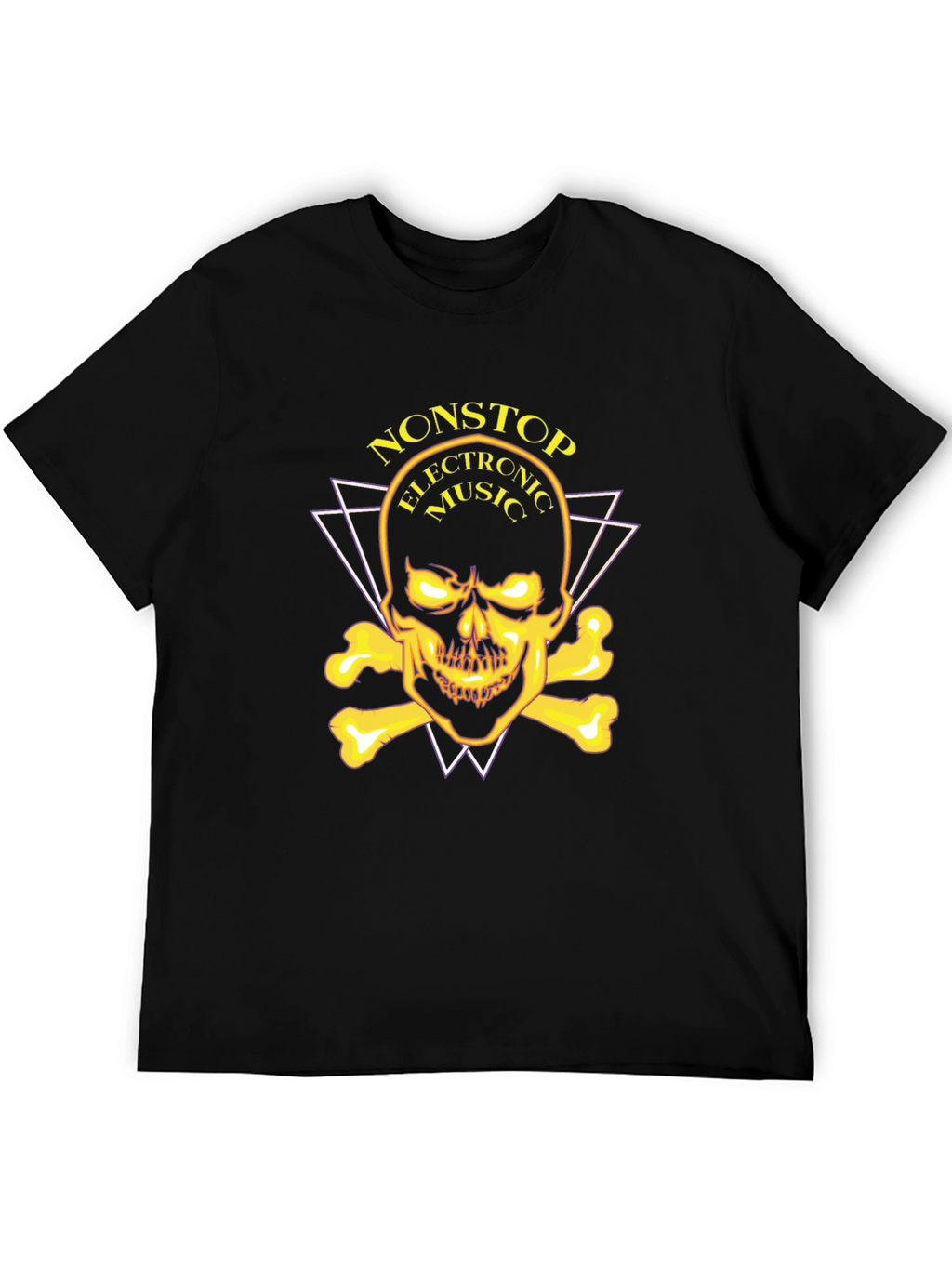 Nonstop Electronic Music Skull Graphic Tee