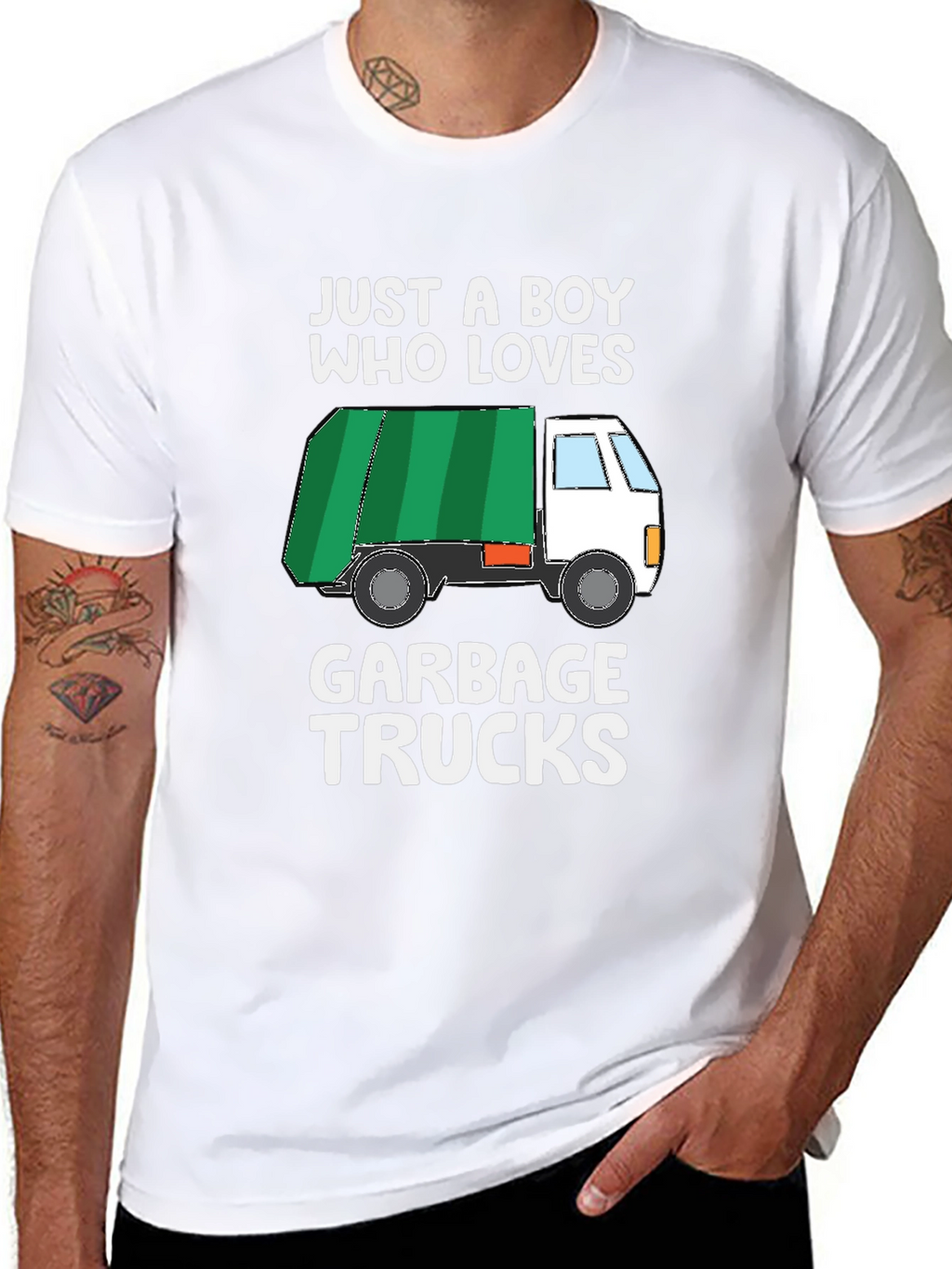 Boy Who Loves Garbage Trucks Graphic T-Shirt