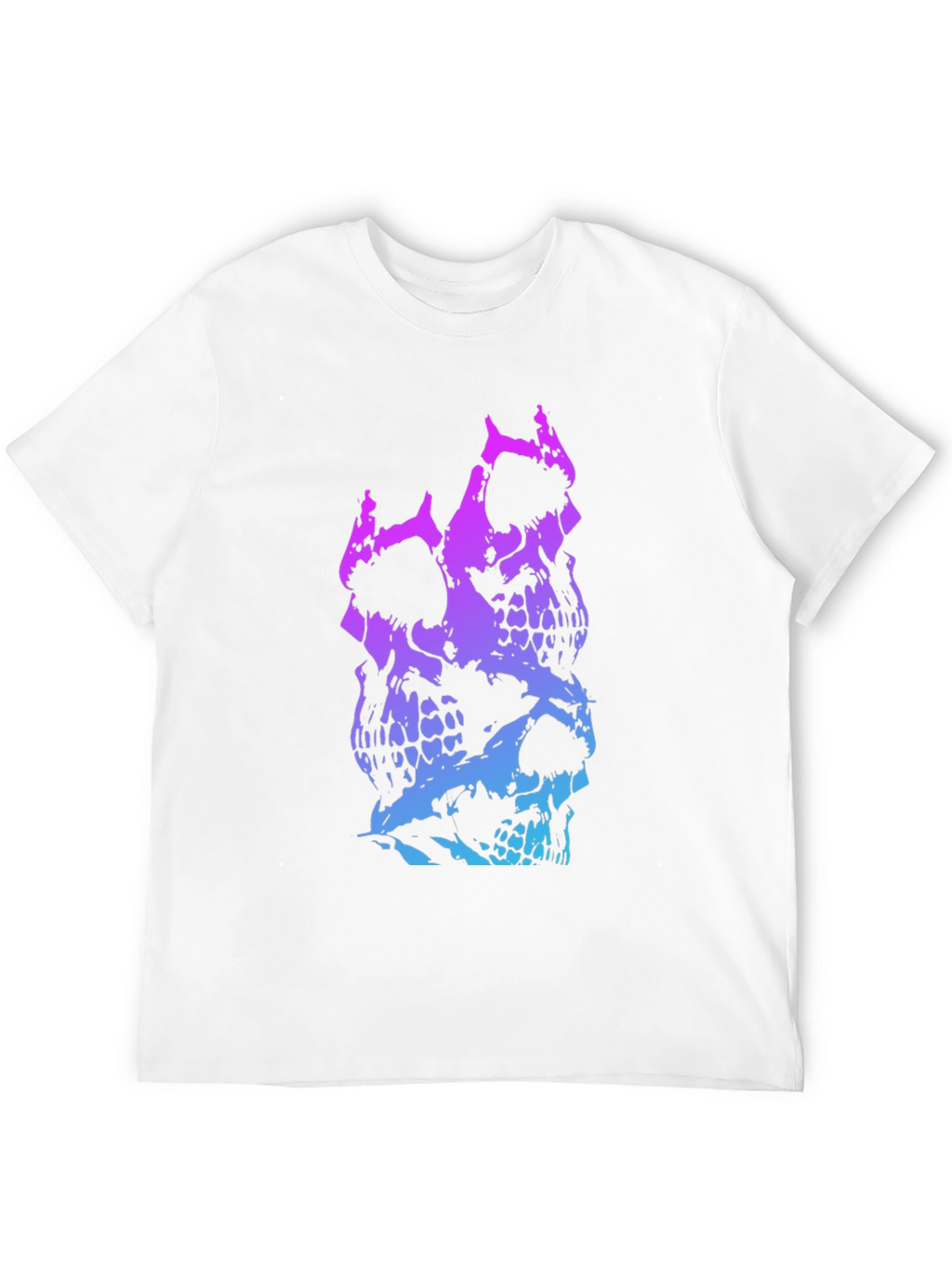 Skull Stack Graphic Tee - Black