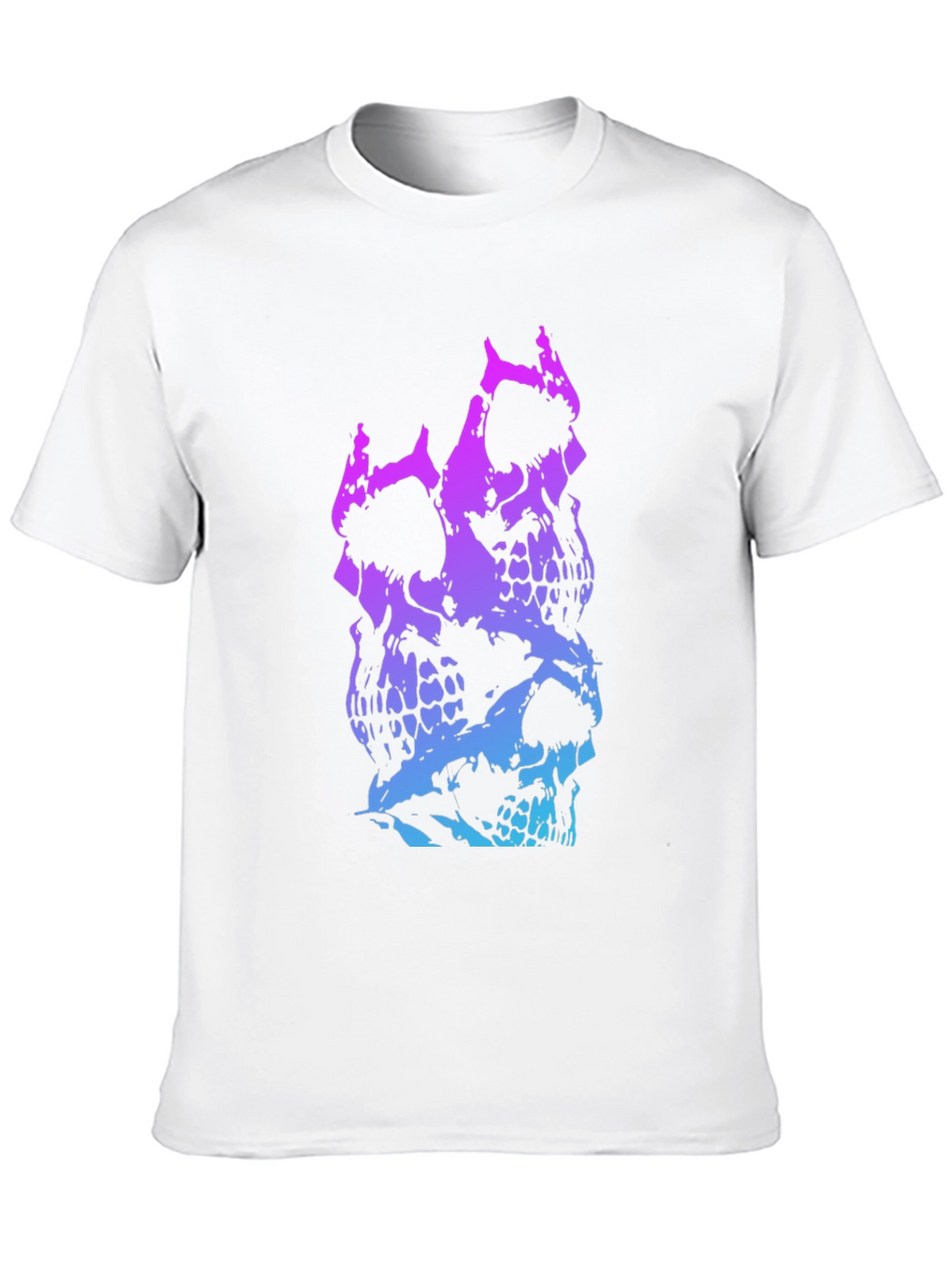 Skull Stack Graphic Tee - Black