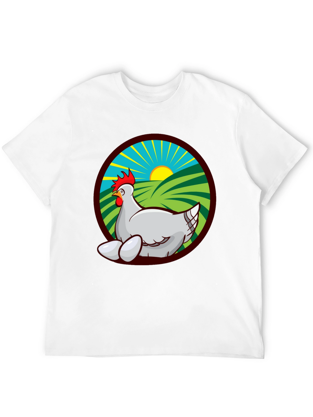 Chicken and Eggs Graphic Tee - Farm Fresh Design