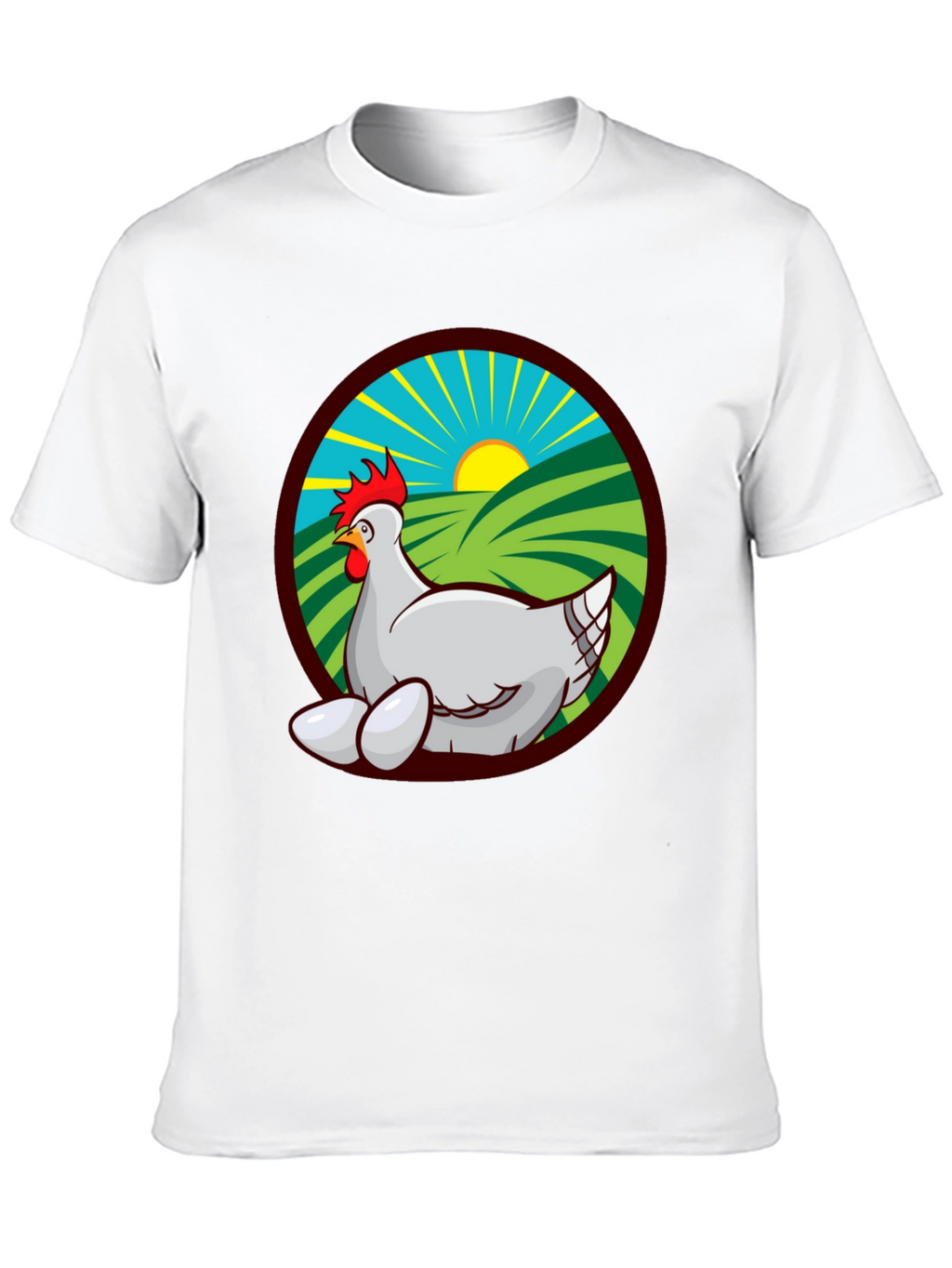 Chicken and Eggs Graphic Tee - Farm Fresh Design