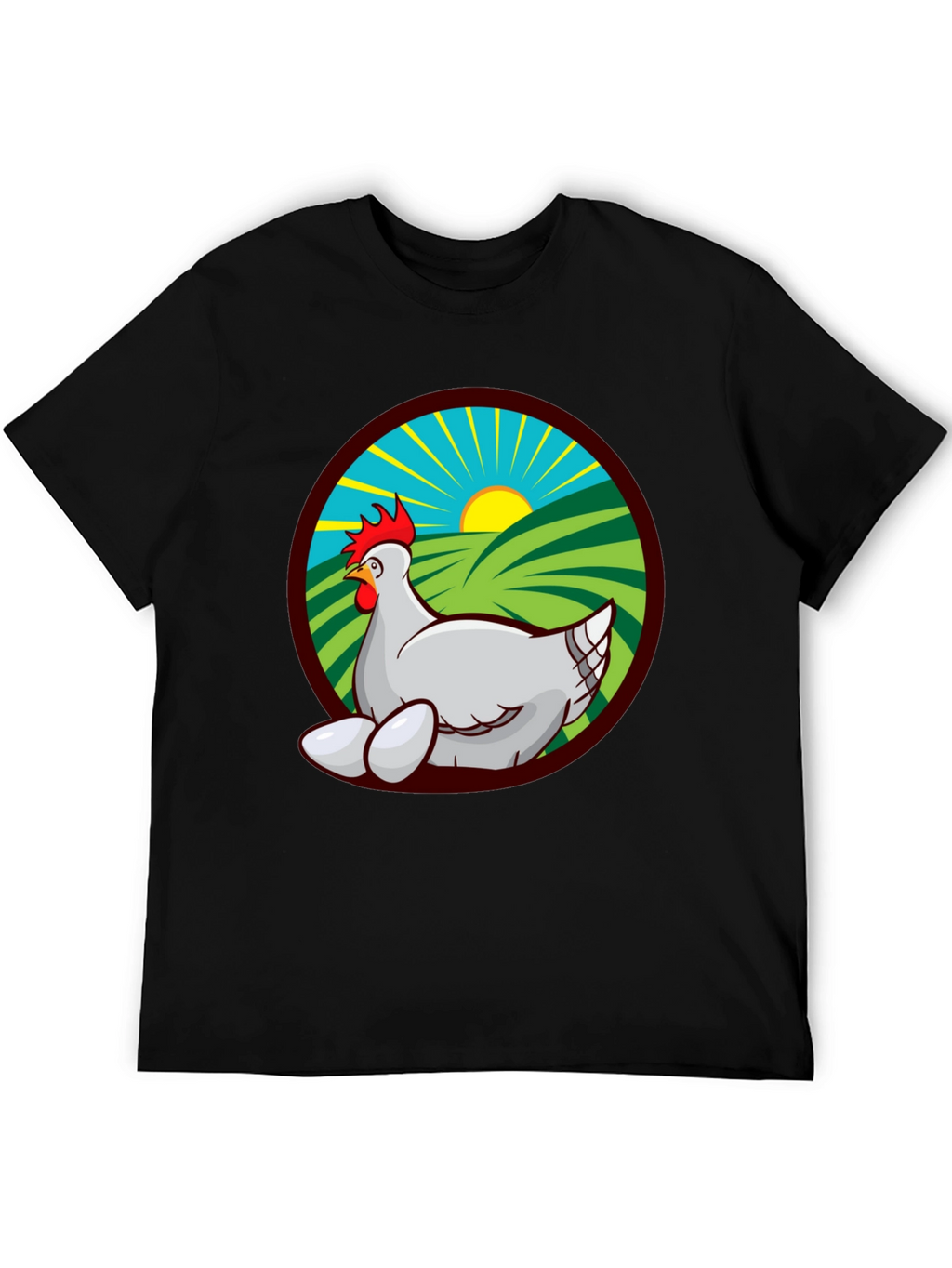Chicken and Eggs Graphic Tee - Farm Fresh Design