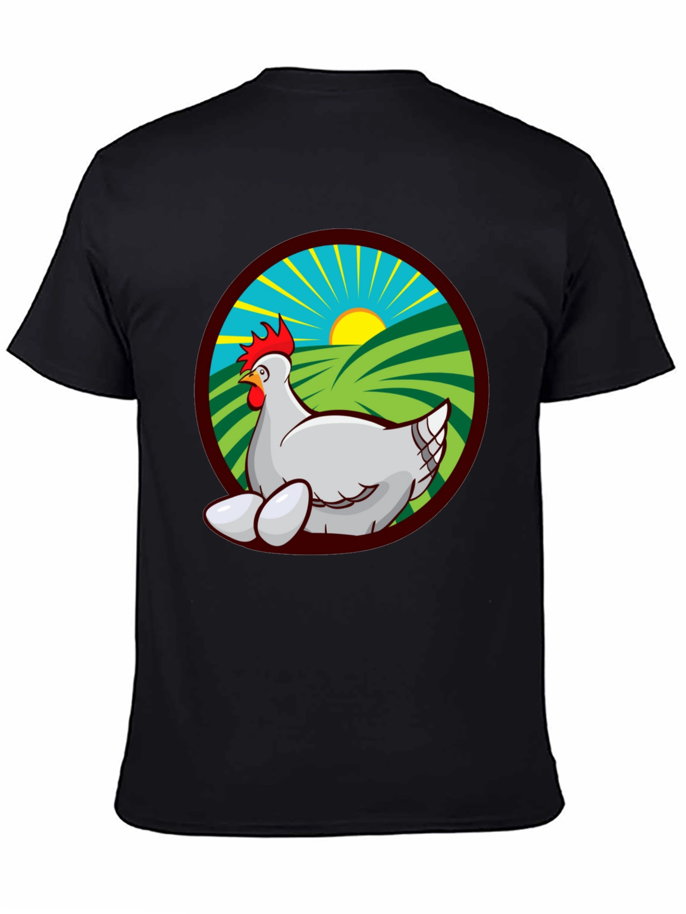 Chicken and Eggs Graphic Tee - Farm Fresh Design