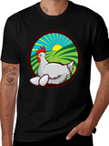 Chicken and Eggs Graphic Tee - Farm Fresh Design
