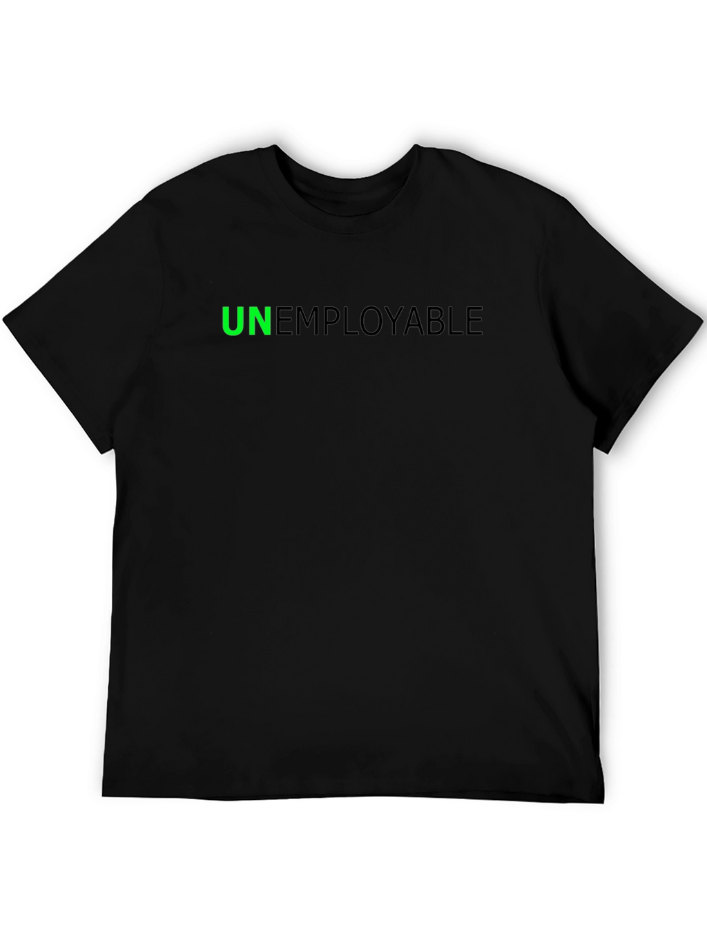 Unemployable Graphic Tee - Black Cotton Blend T-Shirt
