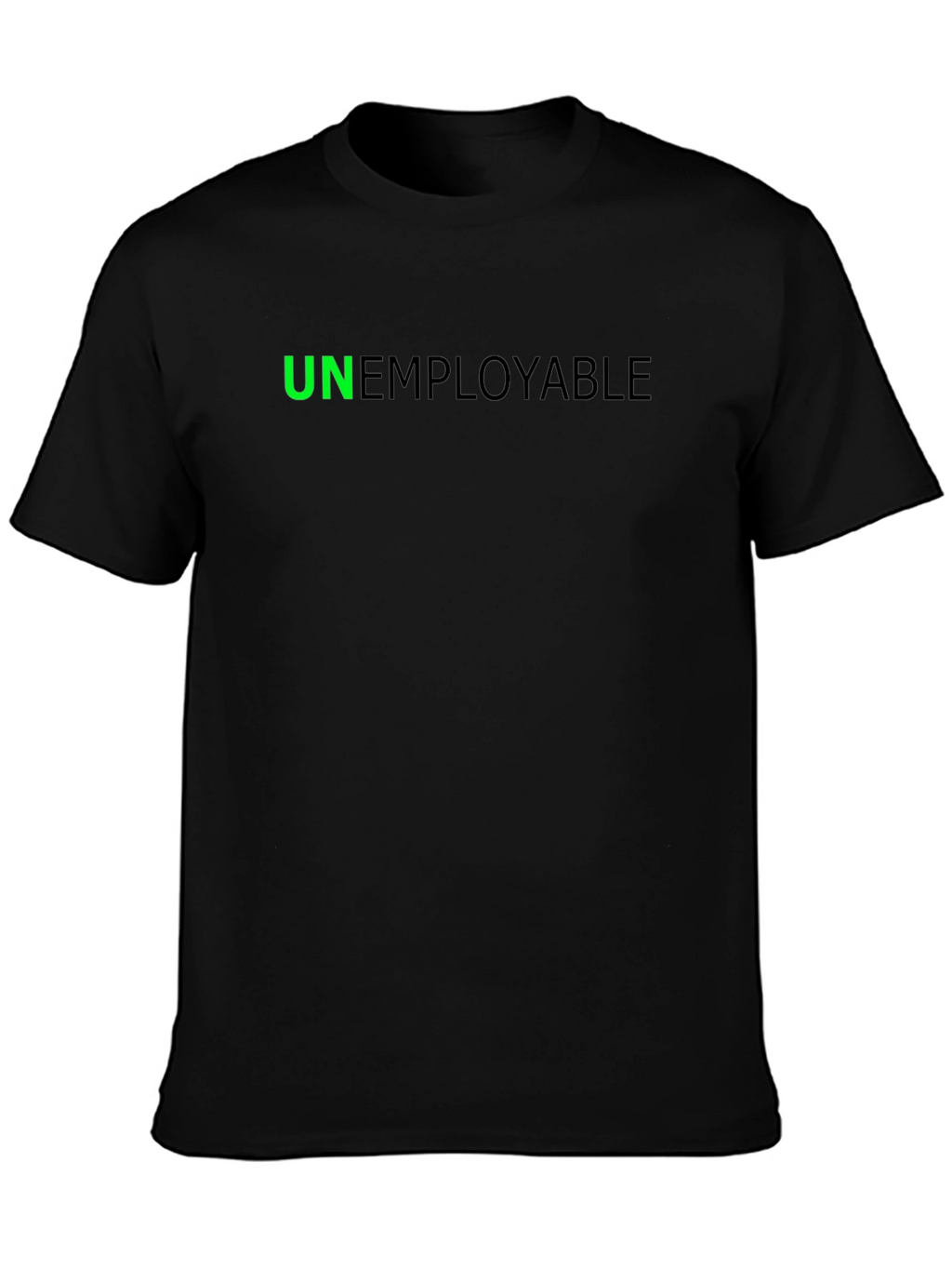 Unemployable Graphic Tee - Black Cotton Blend T-Shirt
