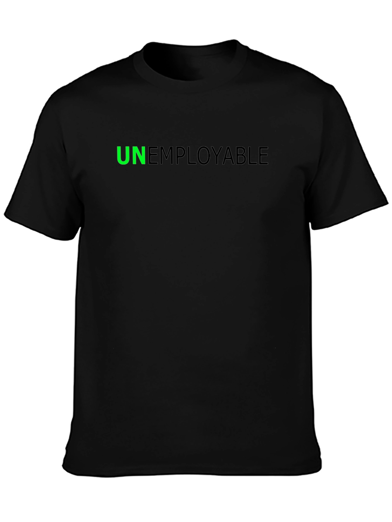 Unemployable Graphic Tee - Black Cotton Blend T-Shirt