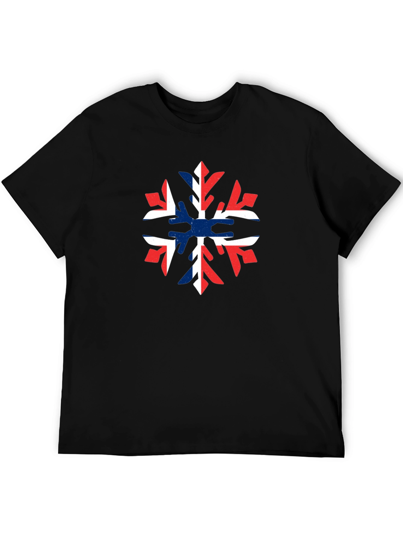 Norway Flag Snowflake Graphic T-Shirt