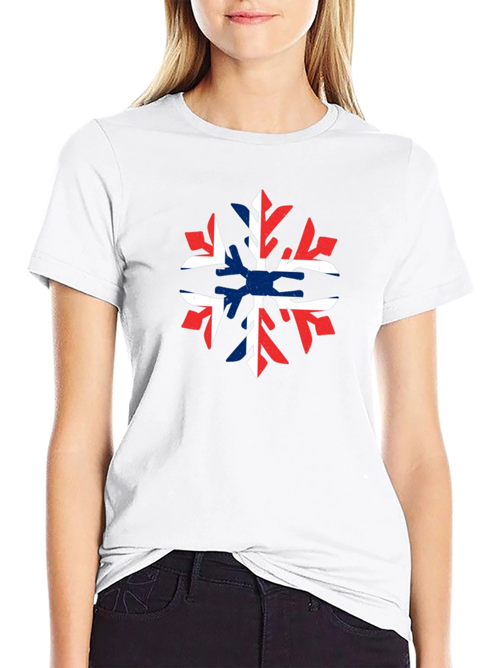 Norway Flag Snowflake Graphic T-Shirt