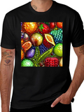 Fruit Mosaic Graphic T-Shirt