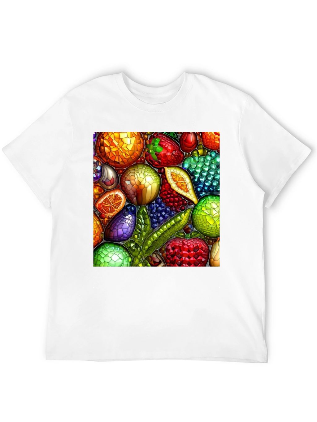 Fruit Mosaic Graphic T-Shirt