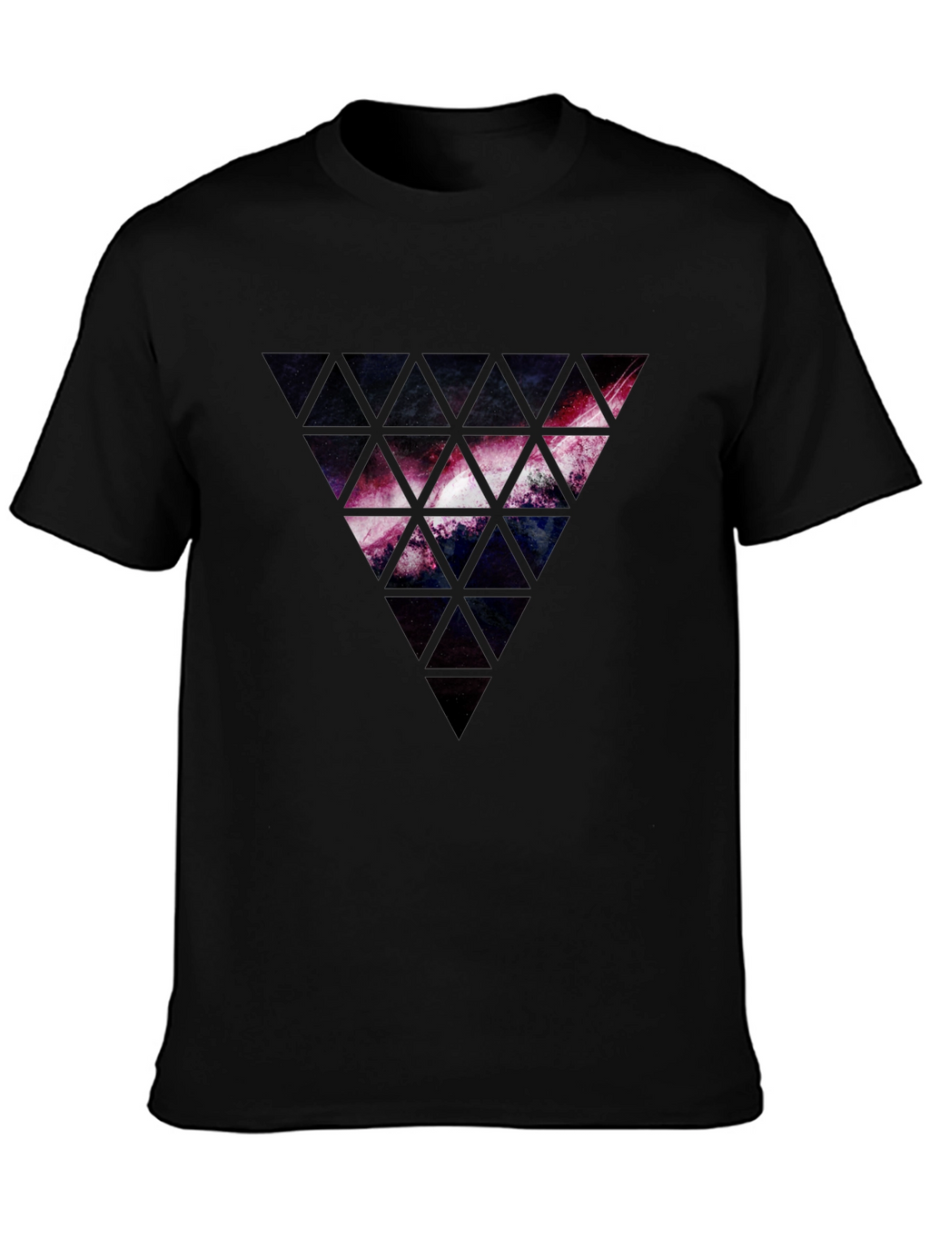 Galaxy Triangle Graphic Black T-Shirt