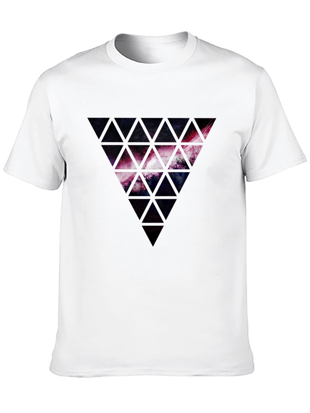 Galaxy Triangle Graphic Black T-Shirt