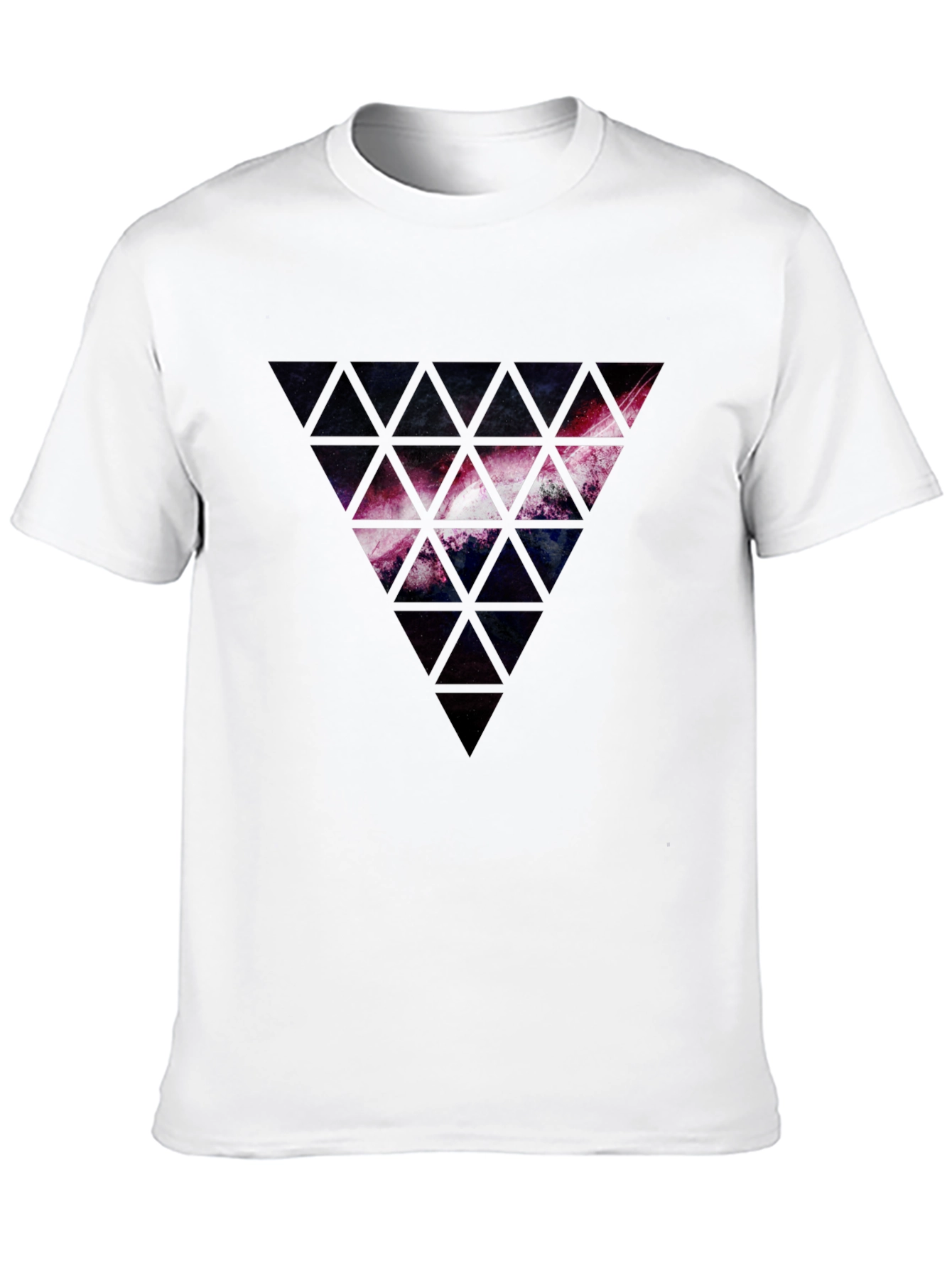 Galaxy Triangle Graphic Black T-Shirt