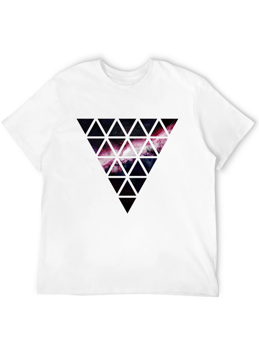 Galaxy Triangle Graphic Black T-Shirt