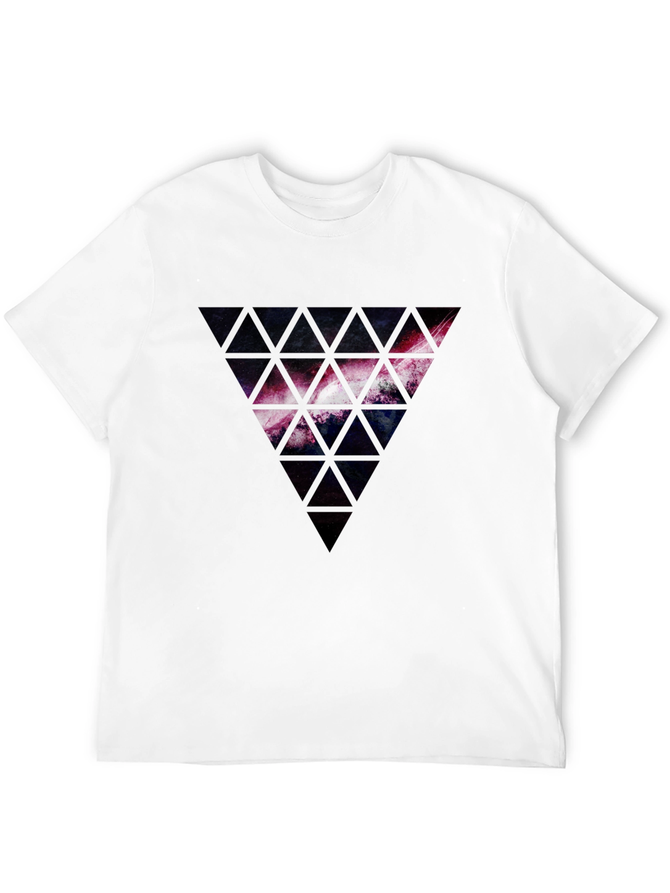 Galaxy Triangle Graphic Black T-Shirt
