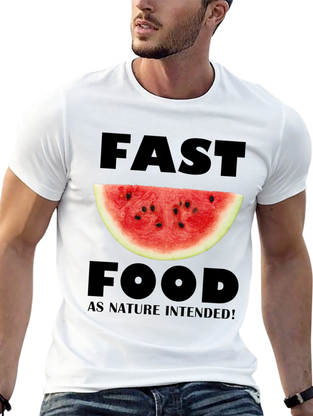 Fast Food Watermelon Graphic T-Shirt