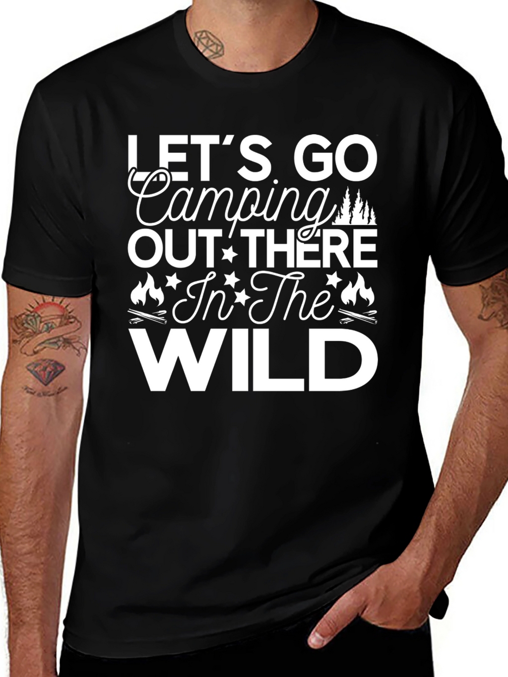 Lets Go Camping T-Shirt - Wild Adventure Tee