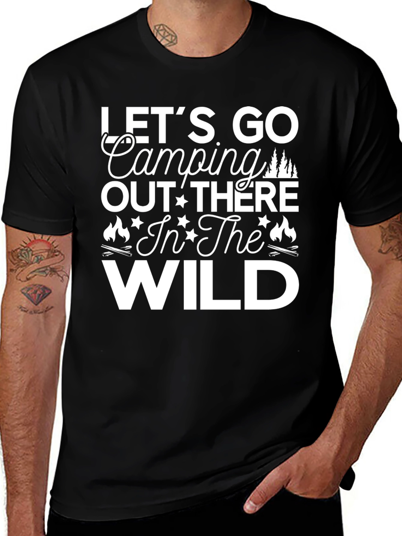 Lets Go Camping T-Shirt - Wild Adventure Tee