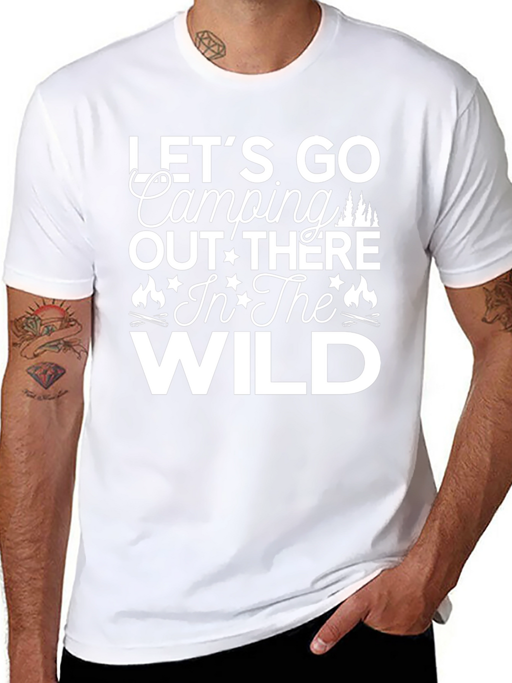 Lets Go Camping T-Shirt - Wild Adventure Tee