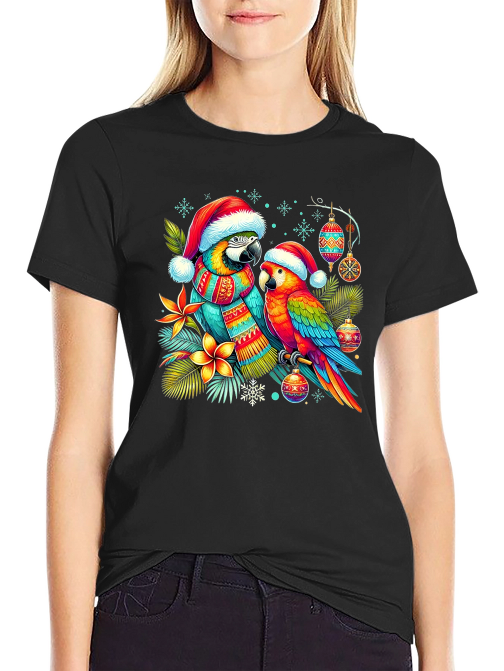 Christmas Parrots T-Shirt