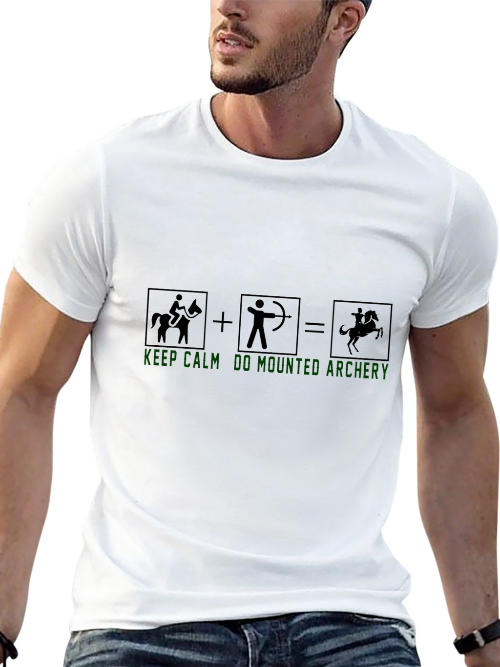 Mounted Archery T-Shirt - Keep Calm and Aim!