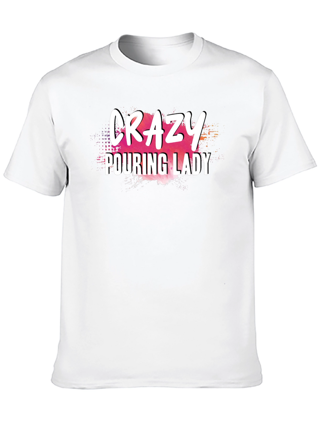 Crazy Pouring Lady Graphic Tee - Black