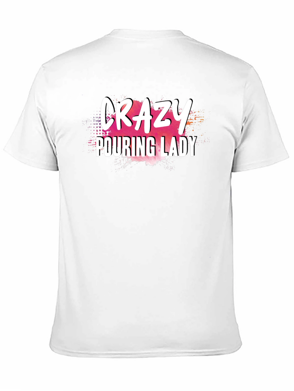 Crazy Pouring Lady Graphic Tee - Black