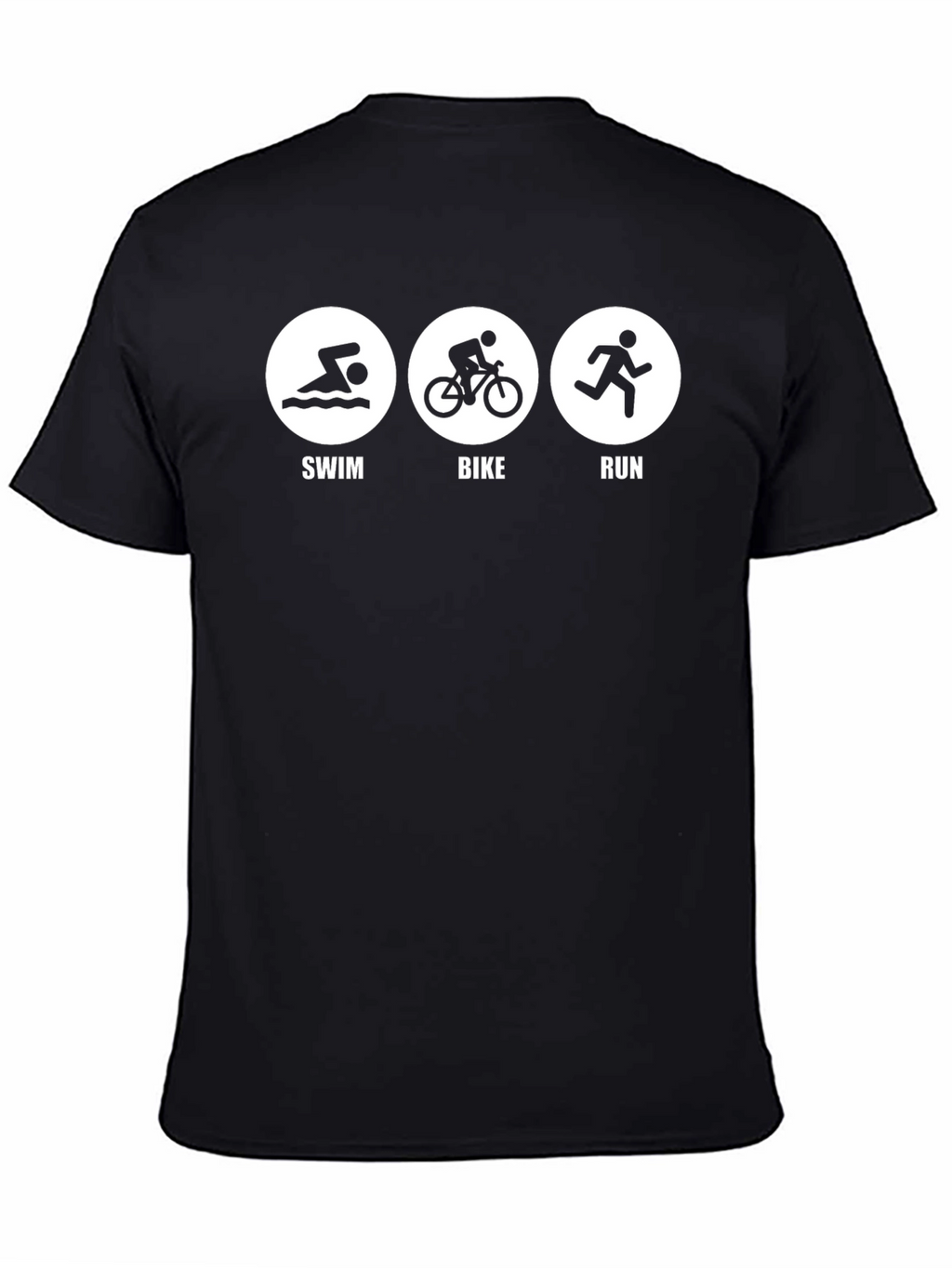 Triathlon Black T-Shirt - Swim Bike Run!