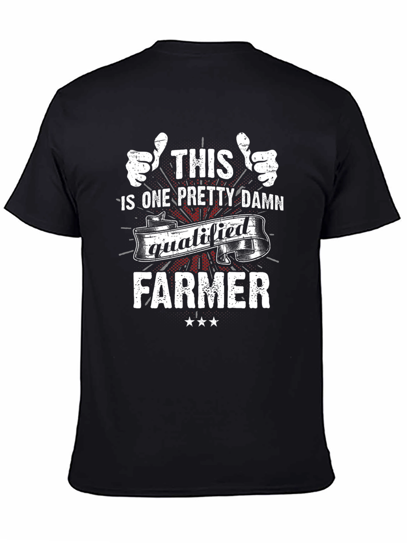 Qualified Farmer Black T-Shirt Graphic Tee