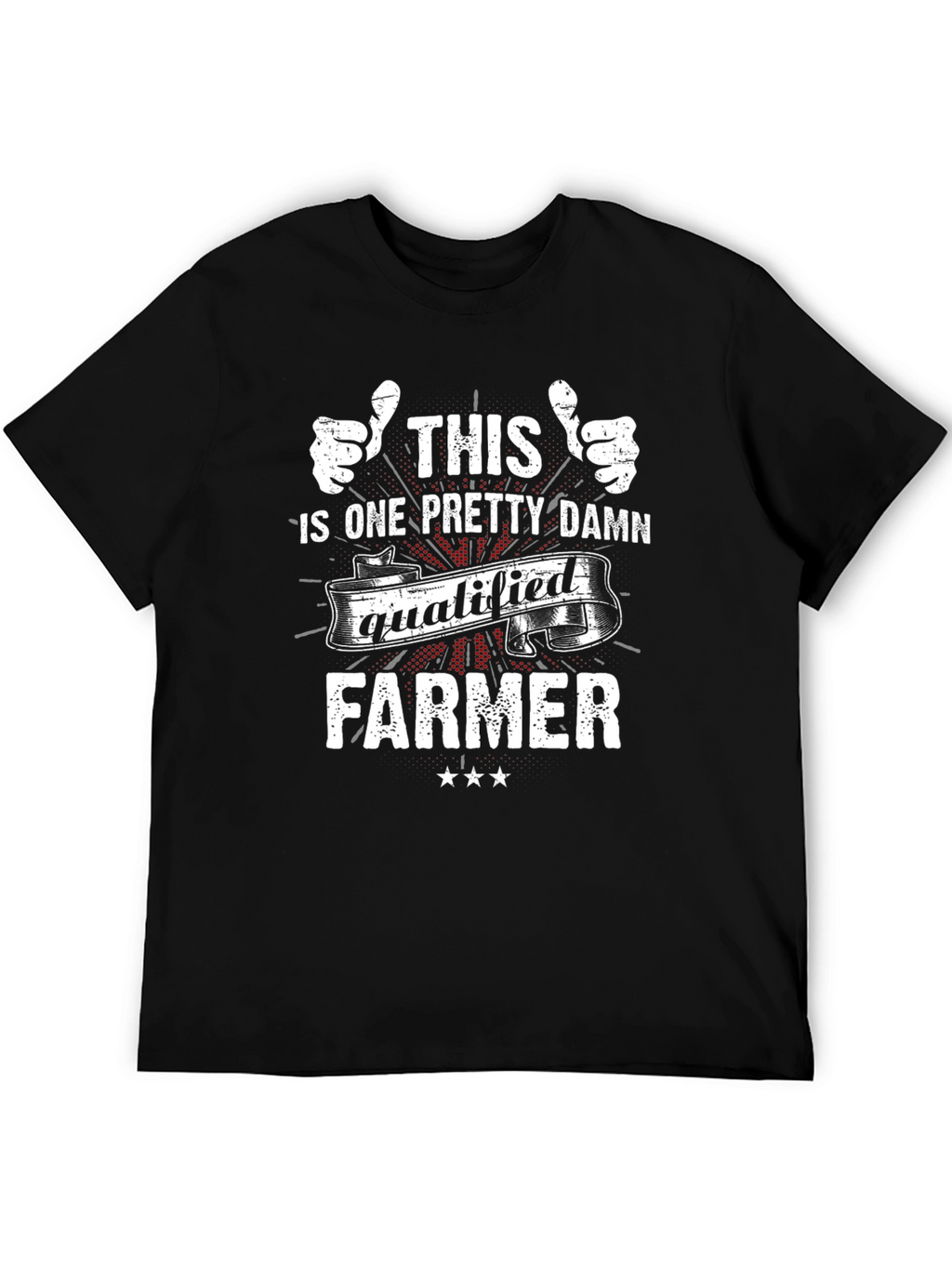 Qualified Farmer Black T-Shirt Graphic Tee