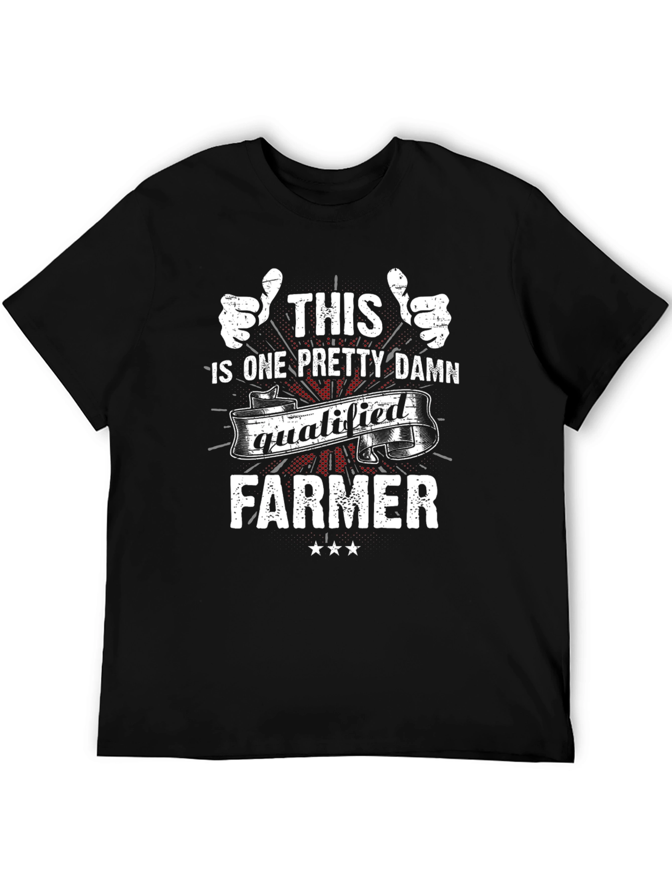 Qualified Farmer Black T-Shirt Graphic Tee