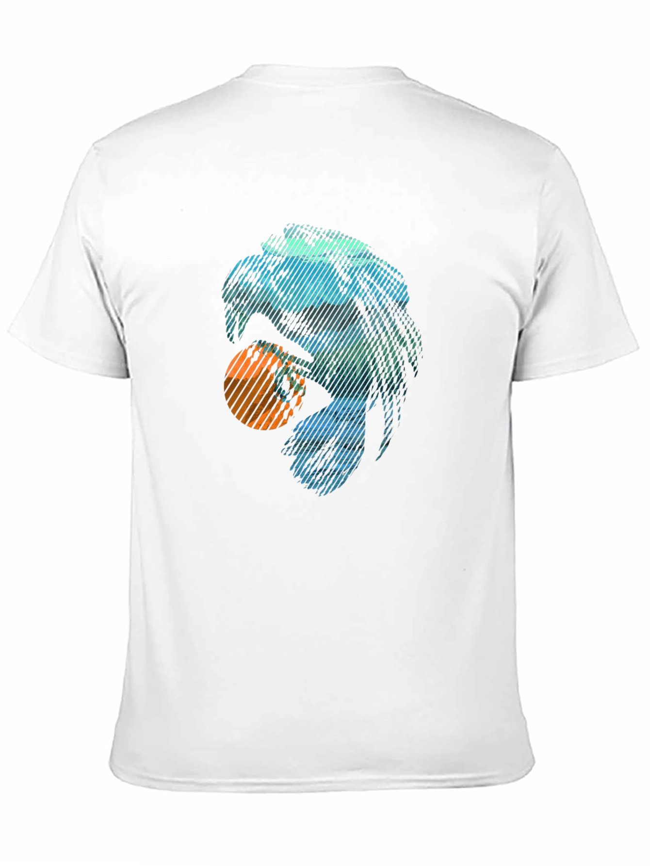 Abstract Eagle Graphic Tee - Trendy Casual Black T-Shirt