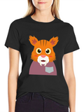 Saber-Tooth Tiger Cartoon Graphic Tee