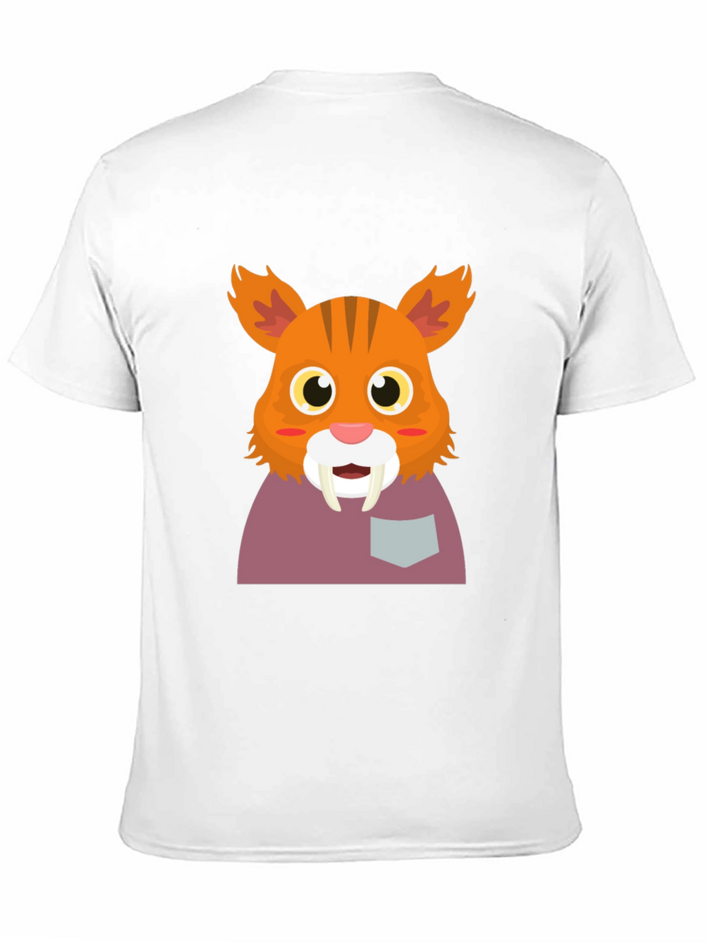 Saber-Tooth Tiger Cartoon Graphic Tee
