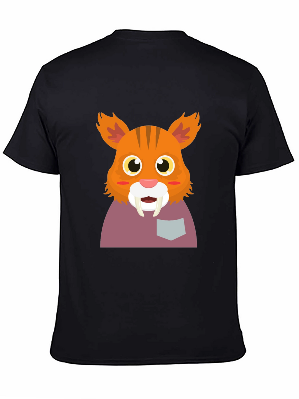 Saber-Tooth Tiger Cartoon Graphic Tee