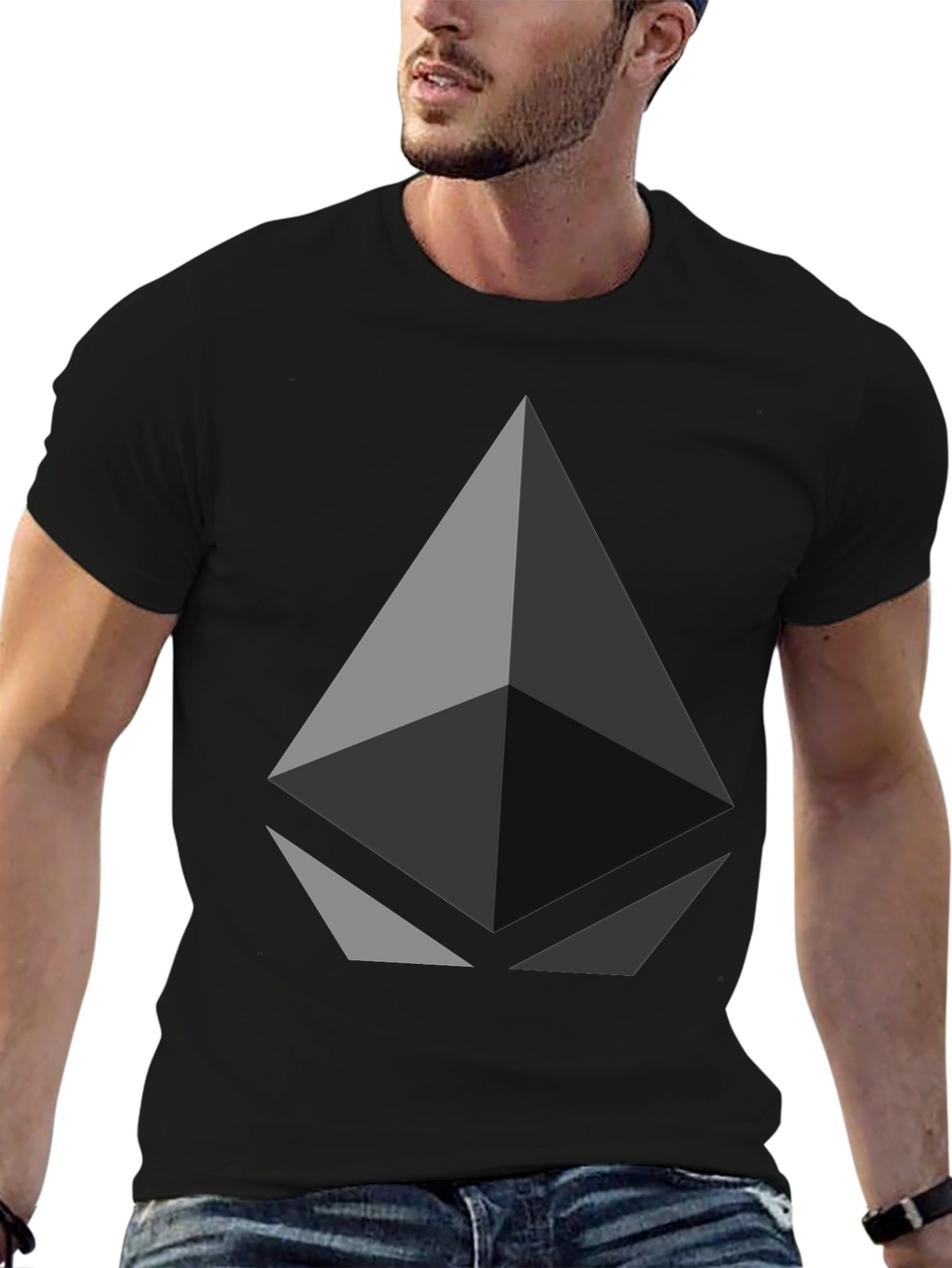 Geometric Graphic Tee - Modern Style