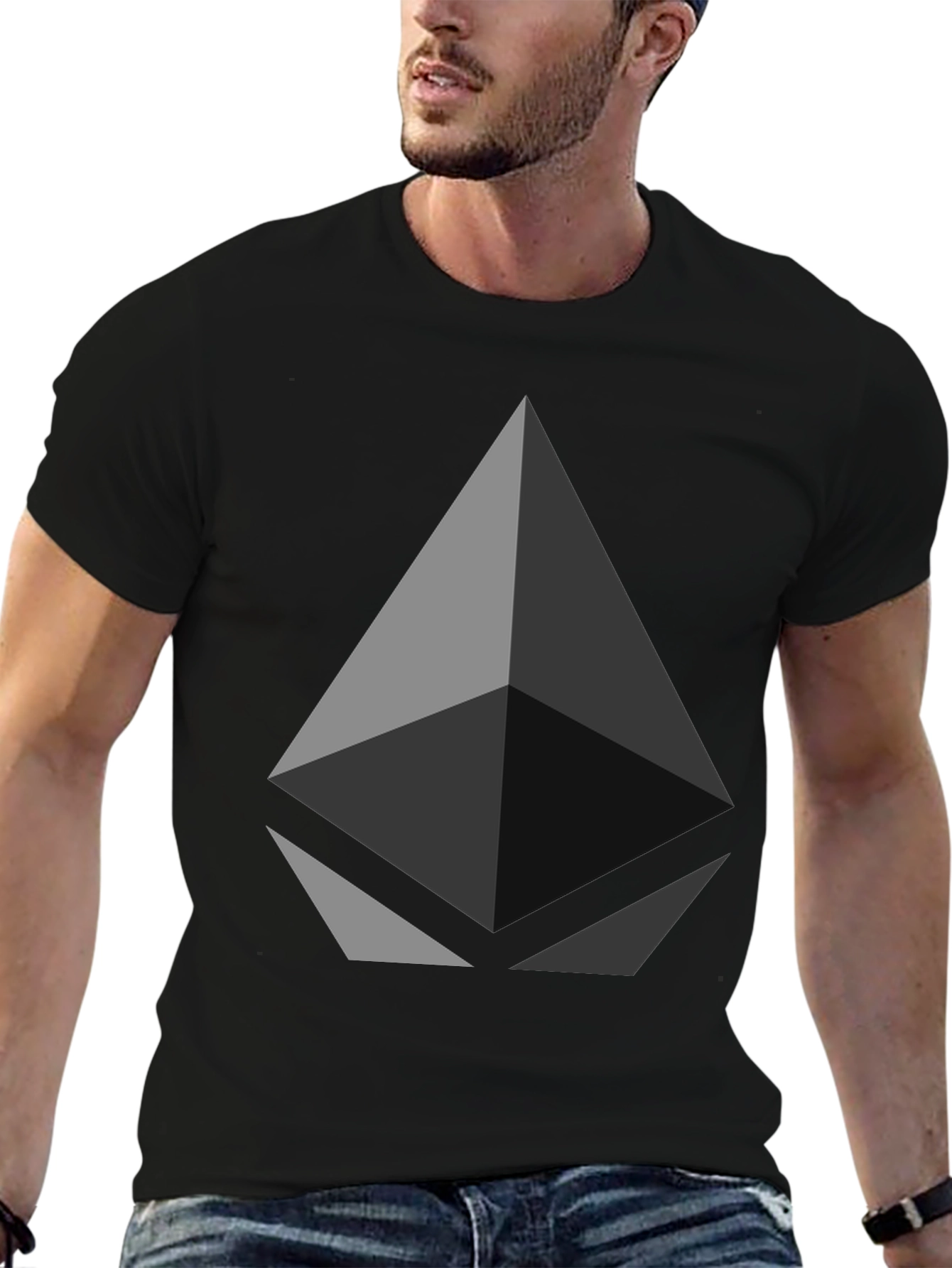Geometric Graphic Tee - Modern Style