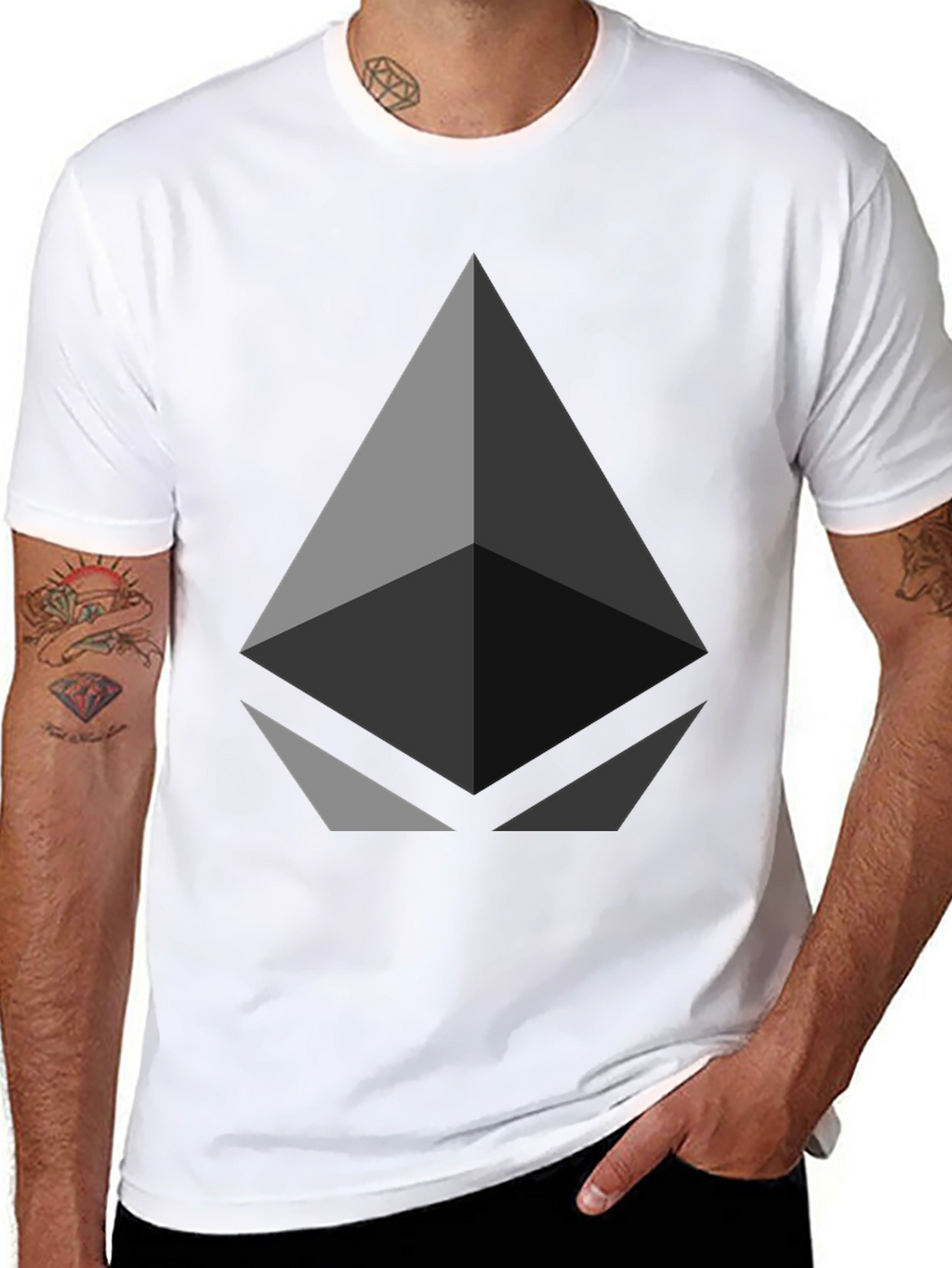 Geometric Graphic Tee - Modern Style